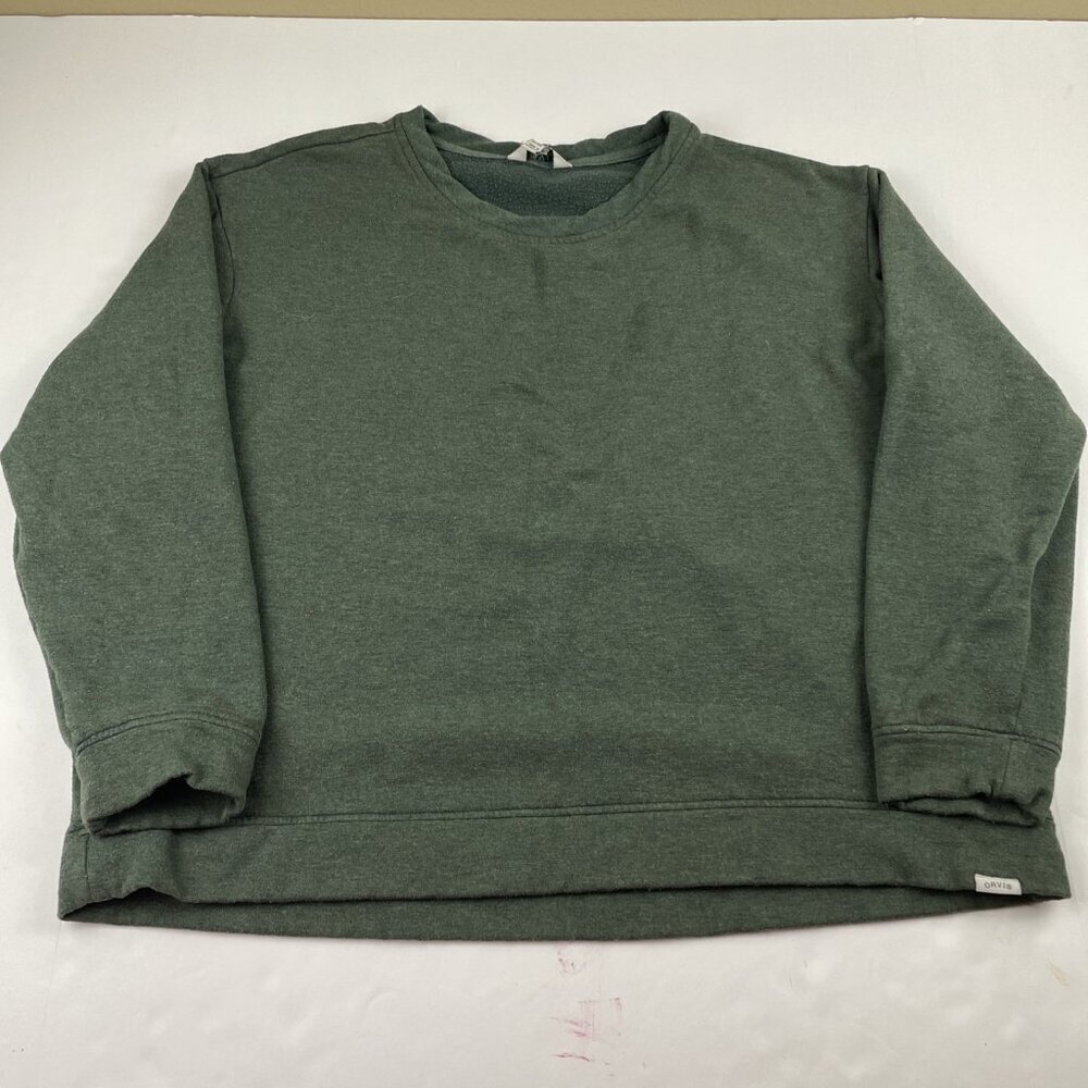 Orvis Sweatshirt Men’s XL Classic Collection Soft Modal Pullover Green Crew Neck
